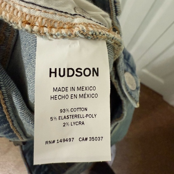 Hudson Los Angeles Women’s NWT Raw Hem Distressed size 32 Straight leg - Picture 3 of 12